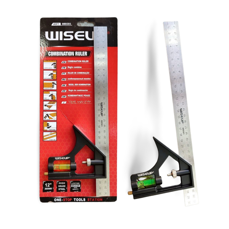 Combination Square Tool 300mm - Wiseup Brand - Price in Pakistan